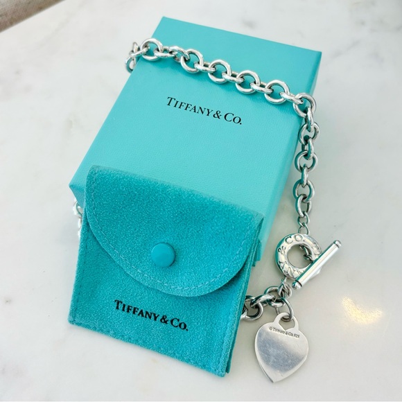 Tiffany & Co. Silver Heart Tag Toggle Necklace - Picture 3 of 7
